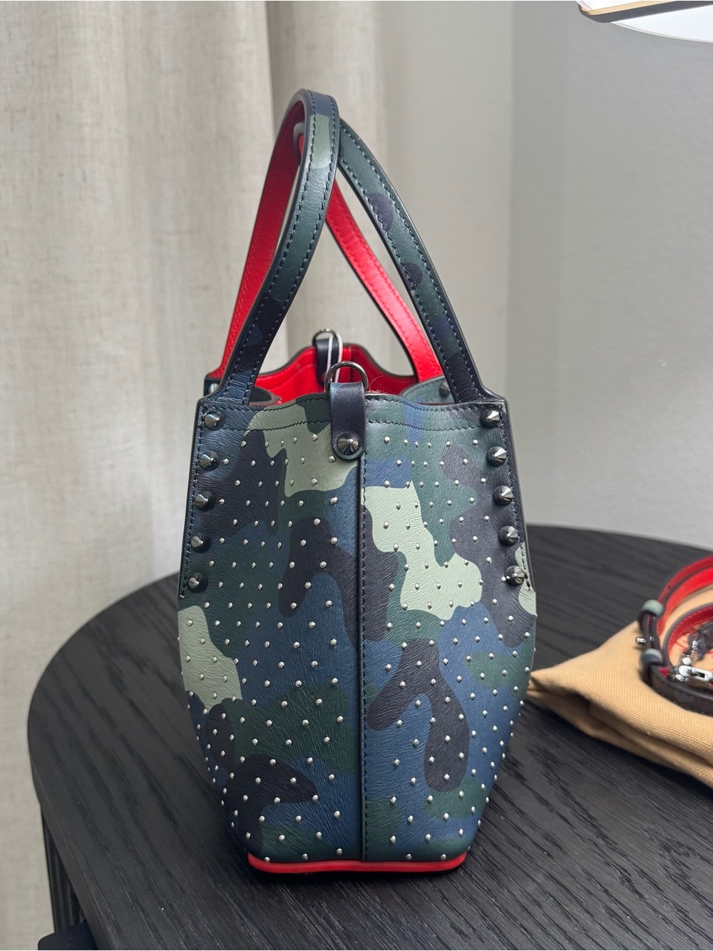 Christian Louboutin Cabarock Camo Stud Tote Bag - Picture 3 of 8